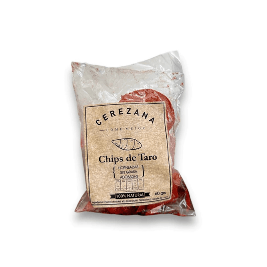 Chips de Taro Horneadas Sin Grasa, Adobadas 60 Gr - Cerezana
